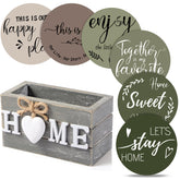 Queekay coasters set of 6 with farmhouse wood designs protecting surfaces