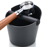 QUELIEN espresso knock box with large-capacity design stores grounds and tamped pucks.