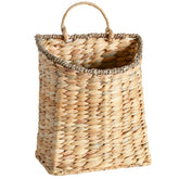 Quincry woven hanging wall basket with rattan texture ideal for front-door decor and plants.