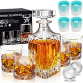 QUMMFA whiskey decanter 25oz highlights color for tasting