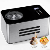 QUWRI ice cream maker compressor enables fast, no pre-freeze dessert preparation.