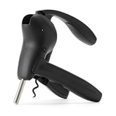 Rabbit lever corkscrew with foil cutter for efficient foil removal.