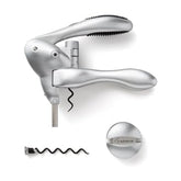Rabbit Original Lever Corkscrew in action at the bottle neck for quick cork removal