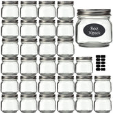 Rainforce 8 oz mason jar with silver lid featuring crystal-clear glass for jelly or jam storage.