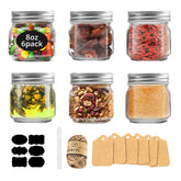 Rainforce 8 oz mason jars with silver lids for clear content visibility and organized storage
