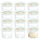 Rainmae twelve-pack pizza dough proofing boxes with lids for organized fridge storage.