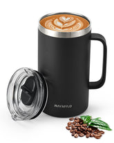 RAYMYLO 24 oz insulated mug from the front view showing its large capacity