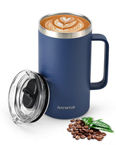 RAYMYLO Insulated Mug 24 oz front view showing sturdy handle for on-the-go use