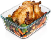 Razab 3300ml glass container with lid close-up showing airtight seal for fresh leftovers
