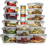 Razab rectangular small glass containers with lids for meal prep.