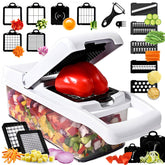 RCOMG 25-in-1 vegetable chopper in assembly view highlights all-in-one kitchen versatility.