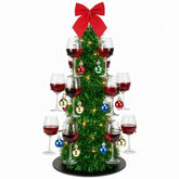 Reallnaive Christmas cocktail tree stand closeup showing sturdy metal frame for stable display