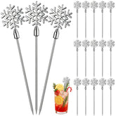 Reallnaive snowflake cocktail picks add sparkle to appetizers and drinks
