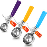 Reallnaive trigger-release cookie scoops set enables effortless portioning for desserts.