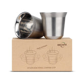 RECAPS 80ml espresso cups set, front view, keeps coffee hot longer
