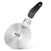 RECAPS induction adapter plate 5.12-inch front view showing durable diffuser for even heating