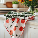RECYCO waffle towels Peachy Leaves quick-dry performance in busy kitchens