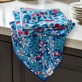 RECYCO waffle towel in cloud blue enhances kitchen style and sustainability.