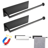 RedCall two-pack magnetic paper towel holder on fridge for easy reach.