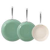 Redchef non-stick ceramic frying pan 8-inch top view with smooth release surface.
