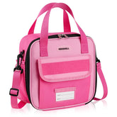 REDSHELL Tactical Lunch Box front view in rose red for organized school lunches