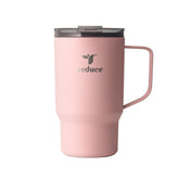 REDUCE Hot1 18 oz mug in Pink Salt keeps drinks hot during commutes.