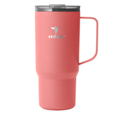 REDUCE Hot1 mug with flo-motion lid enables precise heat control on the go.
