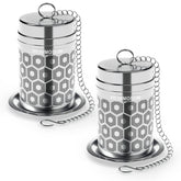 Reinmoson 2-pack tea strainers with extra-fine mesh for clean brew.