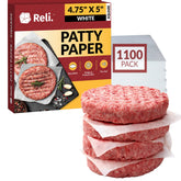 Reli hamburger patty paper 1100-pack laid flat for easy patty prep
