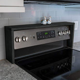 RELODECOR ebony over-the-stove spice rack shelf keeps spices within arm's reach