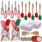 Remerry Christmas spatulas with wood handles add color and control to holiday baking.
