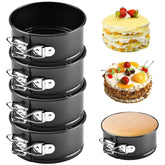 Restynic mini springform pans top view for individual cheesecakes