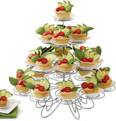 Resulzon 4-Tier Cupcake Stand in assembly view, sturdy setup for party displays.