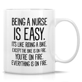Retreez funny nurse mug with double-sided print for coffee and desk humor