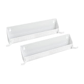 Rev-A-Shelf tip-out tray front view in white, showcasing compact kitchen storage.