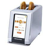 Revolution R180 Connect front view in stainless steel showing 2-slice capacity for everyday toasting.