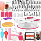 Rfakk 200pcs cake decorating kit with all-in-one setup for home bakers
