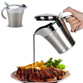 Riavzau gravy boat with 450ml capacity and lid for easy Thanksgiving gravy serving.