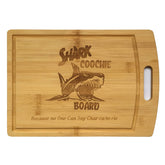 Rider Mike Shark Coochie board with laser engraving for stylish charcuterie displays.