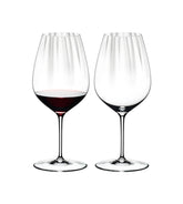 Riedel Performance Cabernet/Merlot glasses designed to enhance red wine aroma and structure.