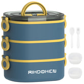 RIKDOKEN lunch box with a 3-layer stack for versatile meals on the go