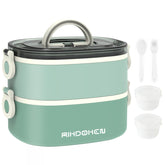 RIKDOKEN lunch box two-layer stackable for versatile meal portions