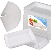 RIKICACA white foam meat tray with 25pcs pack for clear meat display.