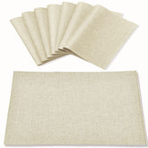 Rinpon beige cloth placemats set of eight for elegant dining