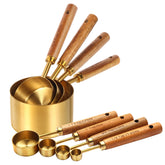 Riqwm Iro gold measuring cups stacked for compact storage and quick access