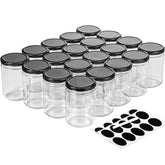 Ritayedet 12oz glass jar wide-mouth with lid, ideal for candles and jams.