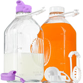 Ritayedet 2-pack 64oz glass milk bottle for dairy or juice storage.