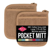 RITZ Royale Pocket Mitt on oven handle showing secure grip and heat protection