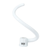 Roabertic spiral-coated dough hook in action for even kneading on Kitchenaid bowl-lift mixer