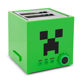 Robe Factory Minecraft Green Creeper toaster front view highlights compact design.